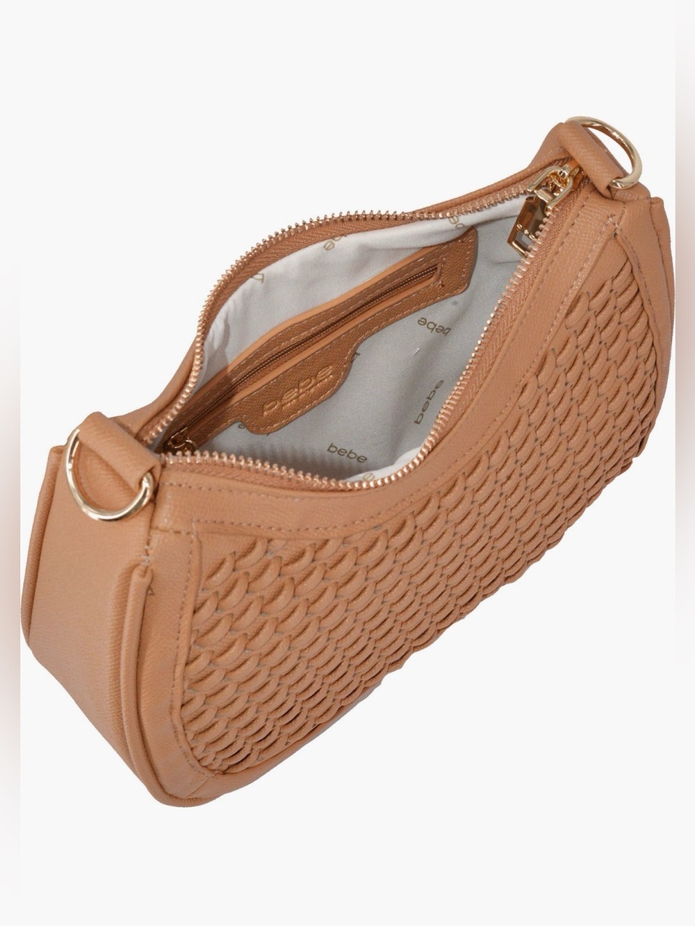 bebe Katriel Crossbody Bag with Zip Pouch in Camel NWT - Picture 2 of 2